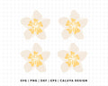 FREE Plumeria Flower SVG | Tropical Flower SVG Solid Ver