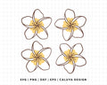 FREE Plumeria Flower SVG | Tropical Flower SVG