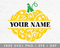 FREE Pumpkin Split Monogram SVG