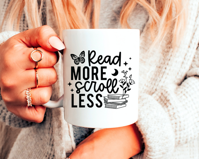 FREE Read More Scroll Less SVG | Book Lover SVG