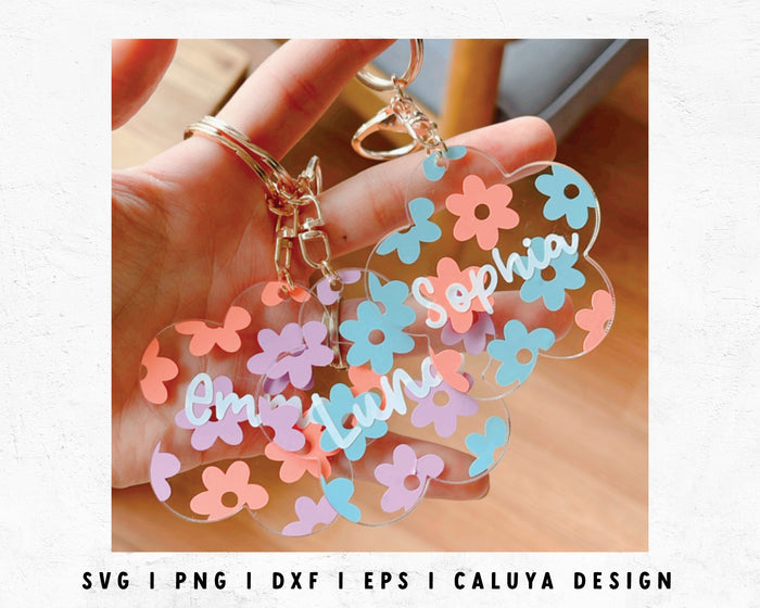 FREE Retro Flower SVG | Flower Acrylic Blank Template