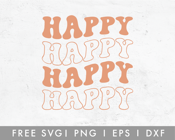 FREE Retro Happy SVG