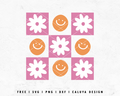 FREE Retro Pattern SVG | Smiley Face SVG