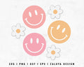 FREE Retro Smiley Face SVG | 70s Groovy Flower SVG Cut File for Cricut, Cameo Silhouette | Free SVG Cut File
