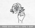 FREE Rose In Hand SVG
