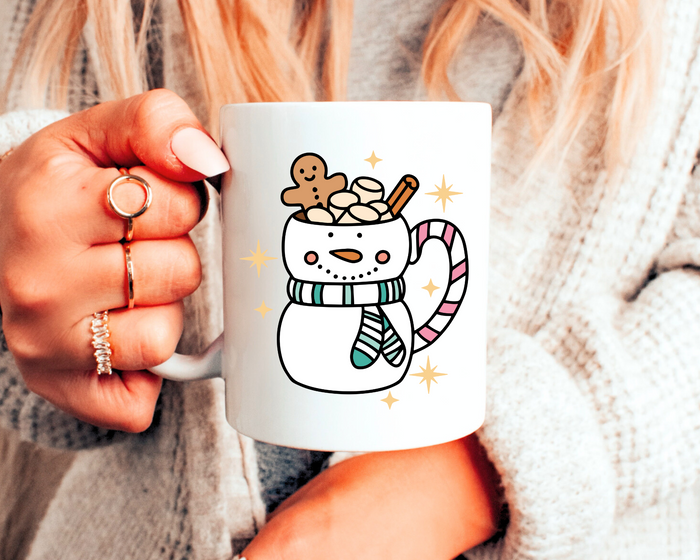 FREE Snowman Mug SVG | Cute Christmas SVG