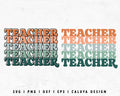 FREE Stacked Teacher SVG | Teacher Shirt SVG