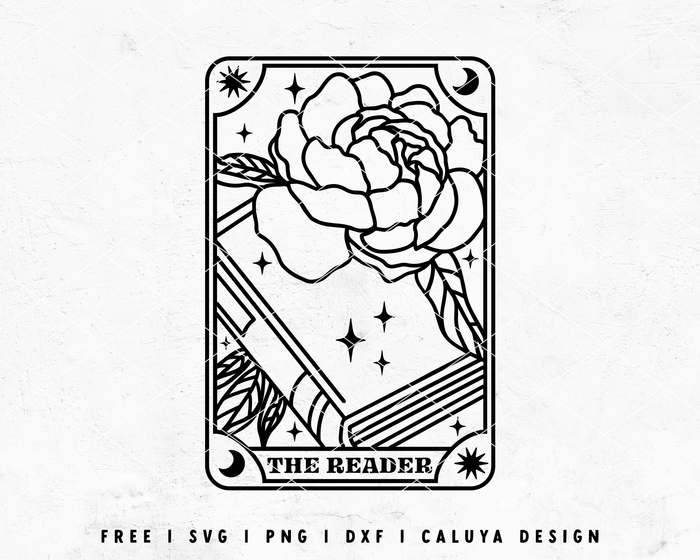 FREE Tarot Card SVG | The Book Reader SVG Cut File for Cricut, Cameo Silhouette | Free SVG Cut File