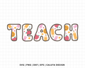 FREE Teach SVG | Retro Teacher SVG
