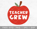 FREE Teacher Crew Apple SVG