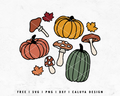 FREE Thanksgiving SVG | Fall Pumpkin SVG | Mushroom SVG