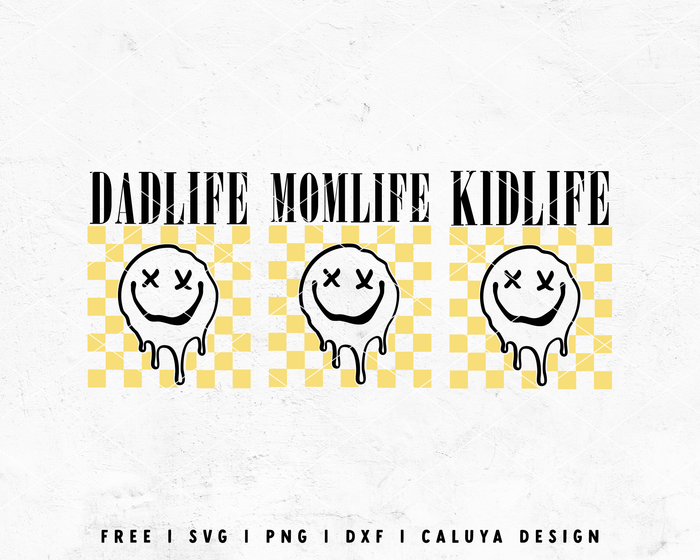 FREE Trendy Family SVG | Mom Life SVG | Dad Life SVG Cut File for Cricut, Cameo Silhouette | Free SVG Cut File