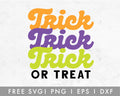 FREE Trick Trick Trick or Treat SVG