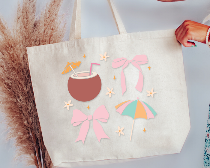 FREE Tropical Summer SVG | Bow Summer SVG Solid Ver