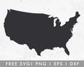 FREE USA Shape SVG Cut File for Cricut, Cameo Silhouette | Free SVG Cut File