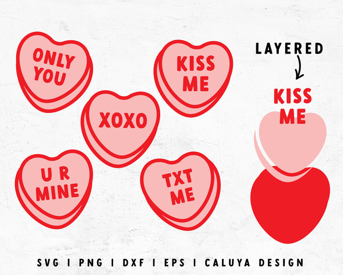 FREE Valentines Candy SVG | Pink Heart Candy SVG Cut File for Cricut, Cameo Silhouette | Free SVG Cut File