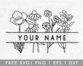 FREE Wildflower Monogram SVG