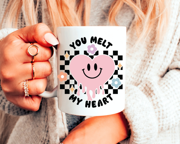 FREE You Melt My Heart SVG | Retro Valentines Day SVG