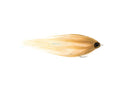 Fulling Mill GT Brushy fishing lure in tan color with lifelike eyes and long flowing fibers designed for musky fishing tackle.