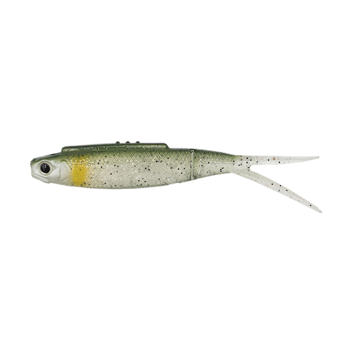 Galápagos Highroll soft fishing lure with a segmented body, realistic eye detail, and forked tail designed to mimic baitfish for effective fishing tackle use.