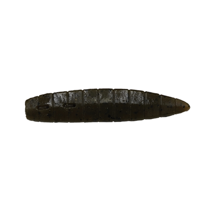 Galápagos Okura Stick fishing lure in dark brown color with segmented body design, ideal for musky fishing tackle and enhancing catch effectiveness.