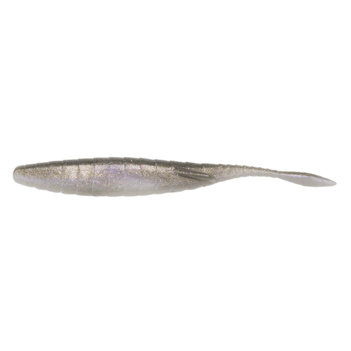 Galápagos Steer Ride 6" fishing lure in translucent gray with subtle glitter, designed for effective fishing tackle use to attract fish with a realistic swimming action.