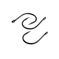 Three shiny black metal Gamakatsu SC17 Tarpon Hooks displayed on a white background, showing their sharp points and curved barbed design for fishing tackle.