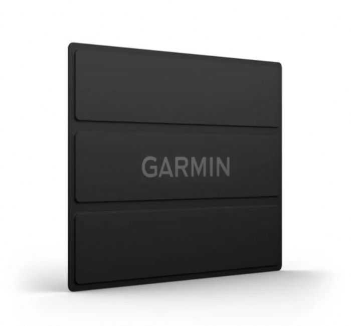 Garmin 10" Protective Cover (Magnetic) 010-12799-10 in black, designed to magnetically protect and shield marine electronics screens from scratches and damage.