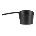 Black compact Garmin GT8HW-IH 010-12401-10 transducer with attached cable, designed for marine electronics used in fishing applications.