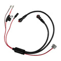 Garmin Livescope Power Cord ALL-IN-ONE 010-12676-40 featuring multiple connectors and cables designed for seamless integration with marine electronics in fishing tackle setups.