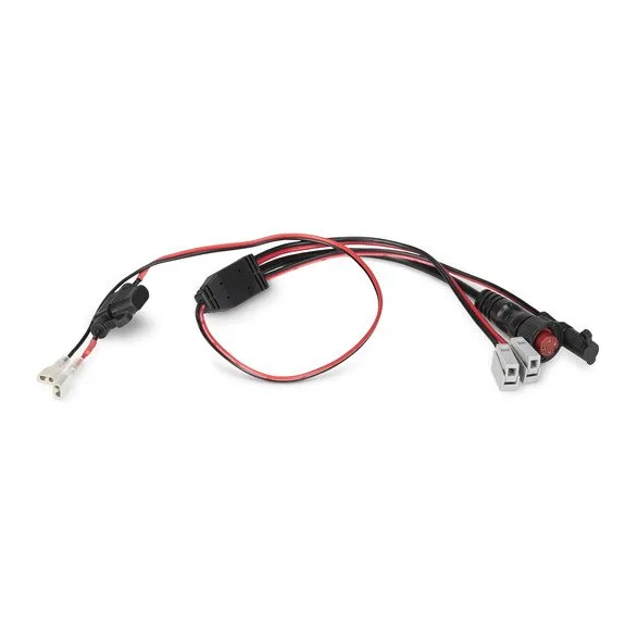 Garmin Power Cable for Portable Fishing Bundles and Kits 010-12676-35 shown as a black and red electrical cable with multiple connectors designed for marine electronics and fishing tackle power supply.