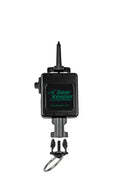 Gear Keeper Retractor in black with a clip and keyring attachment, designed for securely holding fishing tackle and tools during outdoor activities.