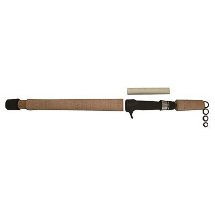 Handle Kit - Cast 9" Rear Grip showing a cork handle with a black rear grip, metal reel seat, and multiple attachment rings for fishing rod customization in fishing tackle.