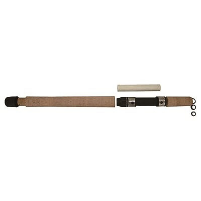 Handle Kit - Spin 9" Rear Grip featuring a cork handle with a black reel seat and metal locking rings, designed for fishing rods and reels replacement or customization.