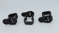 HD Innovations HD Pole Clips (3-Pack), black durable plastic clips designed to securely hold fishing rods and accessories, ideal for organizing fishing tackle and gear.