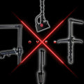 HD Innovations HDI X-OVER Carbon FFS Pole System ICE displayed in multiple detachable black carbon fiber components with textured grips against a dark background and red illuminated intersecting lines.