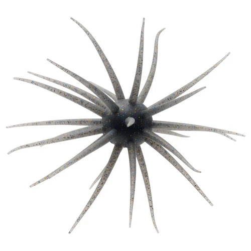 Hideup Coike Fullcast fishing lure with multiple flexible translucent gray tentacles featuring speckled blue and black accents designed for attracting fish.