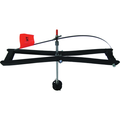 HT Arctic Ice Extreme Tip-Up fishing tackle featuring a black metal frame with a flexible arm and a bright red flag for ice fishing bite indication.