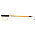 HT Polar Gaffs with a yellow shaft, black foam handle, measuring scale, and a metal hooked end designed for fishing tackle and musky fishing.