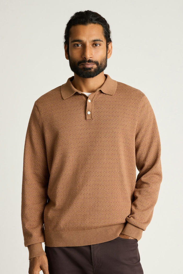 Hudson Long Sleeve Sweater Polo