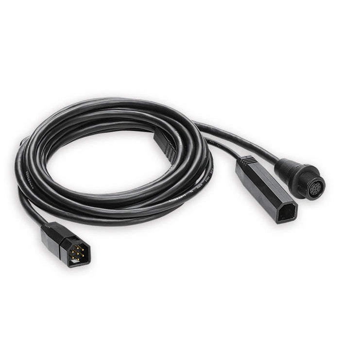 Humminbird 9 M360 2DDI Y - MEGA 360 & 2D/MDI Y CABLE 720107-1 showing a black Y-shaped marine electronics cable with multiple connection ports designed for fishing tackle systems.