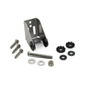 Humminbird MHX MXNT - METAL TRANSOM MOUNTING BRACKET 740162-1 shown with stainless steel screws, washers, lock nut, and black plastic mounting components for secure marine electronics installation.