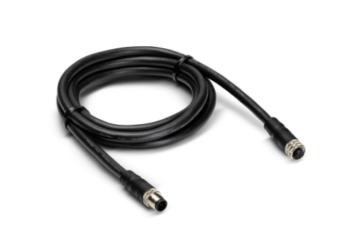 Humminbird N2K Drop Cable 0.5M M 720117-1 featuring black durable insulated wiring with circular metal connectors at both ends, designed for marine electronics and fishing tackle systems.