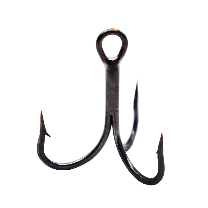Ichikawa RC Kamakiri Regular Wire Treble Hook with three sharp barbed points, designed for fishing tackle applications in musky and fly fishing gear.