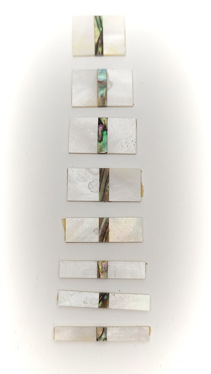 Inlay Sets - Rectangle - Set of 8 Abalone and Mother of Pearl - Square