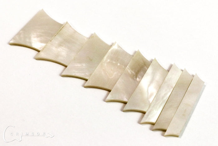 Inlay Set - Trapezoids - Mother of Pearl, Imitation or Abalone - Set of 9