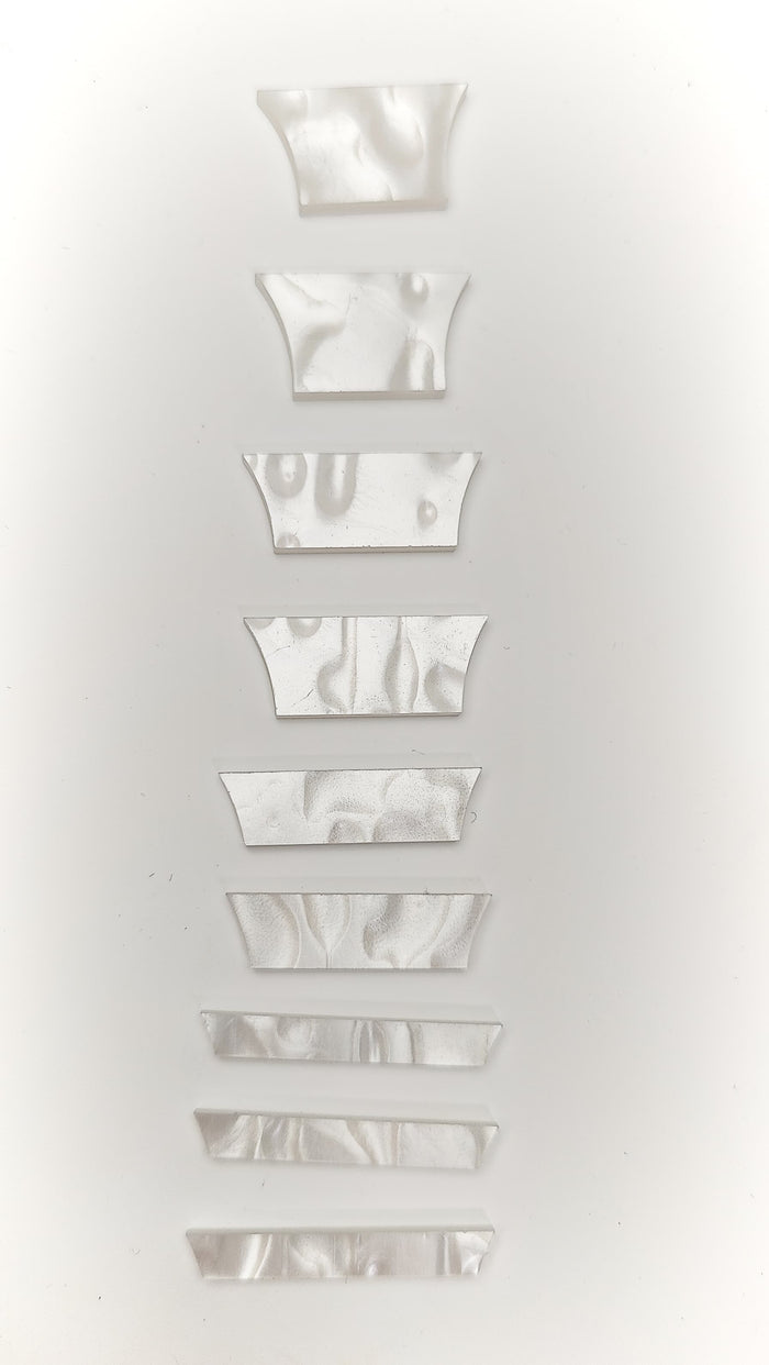 Inlay Set - Trapezoids - Mother of Pearl, Imitation or Abalone - Set of 9