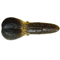 Issei AK Punch soft plastic fishing lure designed for musky fishing with a textured body and wide paddle tail in dark green and brown tones, ideal for effective fishing tackle.
