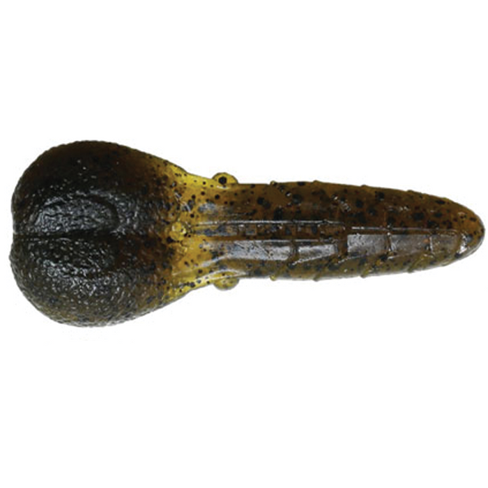 Issei AK Punch soft plastic fishing lure designed for musky fishing with a textured body and wide paddle tail in dark green and brown tones, ideal for effective fishing tackle.