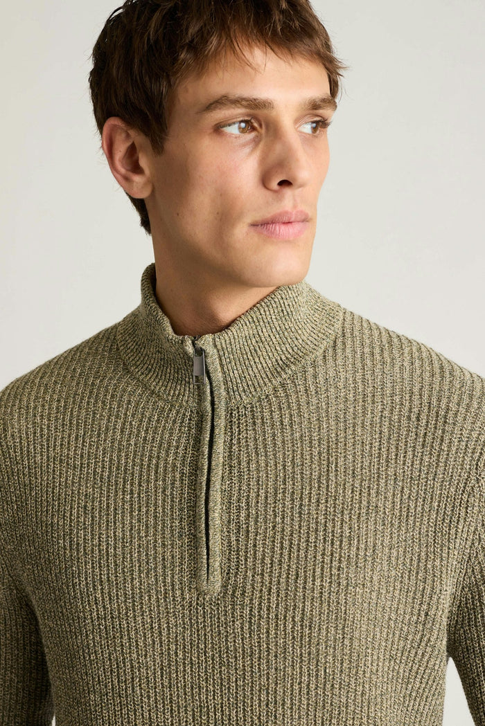 Italian Linen Cotton Quarter Zip